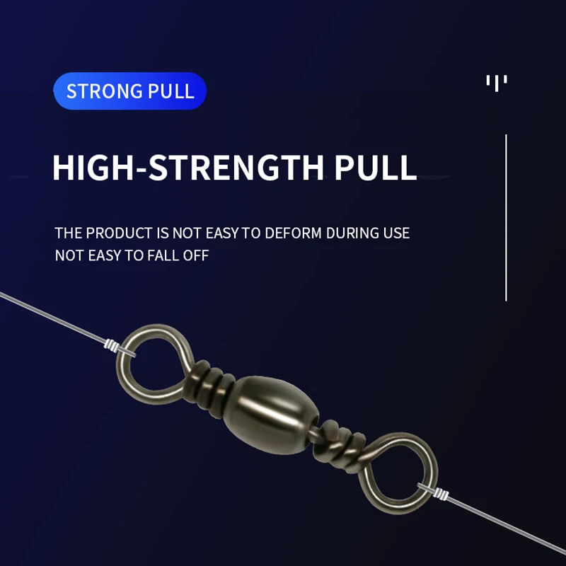 ORJD-anzuelo giratorio de pesca, señuelo de 20-50 piezas, anillo sólido de acero inoxidable, Conector de 50KG, accesorios de pesca, aparejos - imagen 4