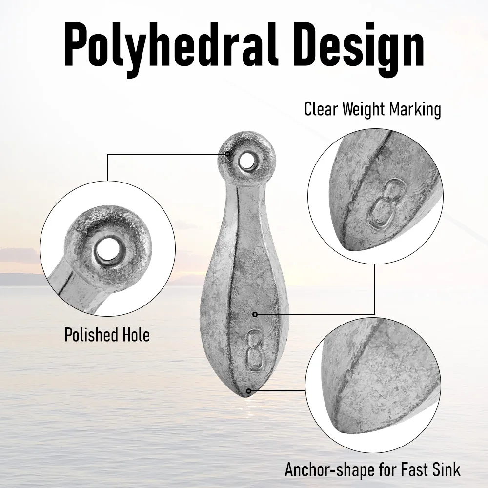 Plomos de Banco de pesca de 28g-225g, plomos de peso para pesca de Surf, equipo buscador de peces, aparejo inferior, Pompano, Croaker, halubut, bagre, lubina - imagen 5