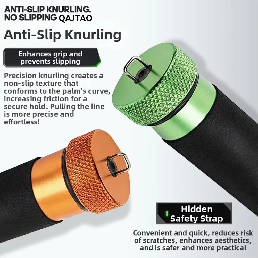 Tirador de línea de aluminio con empuñadura antideslizante para pesca
