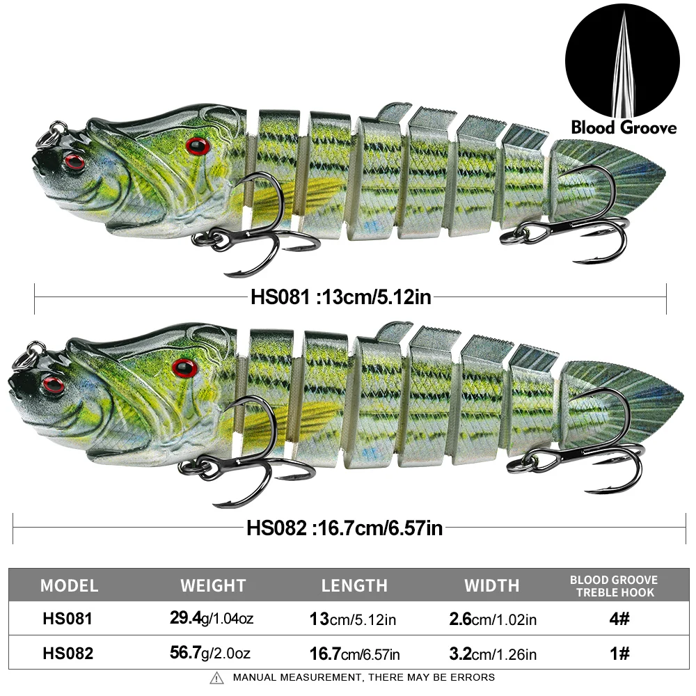 Señuelos swimbait PROBEROS segmentados para lubina, hundimiento lento - imagen 2