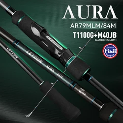Leydun Aura T1100: anillas FUJI para caña de calamar, carbono