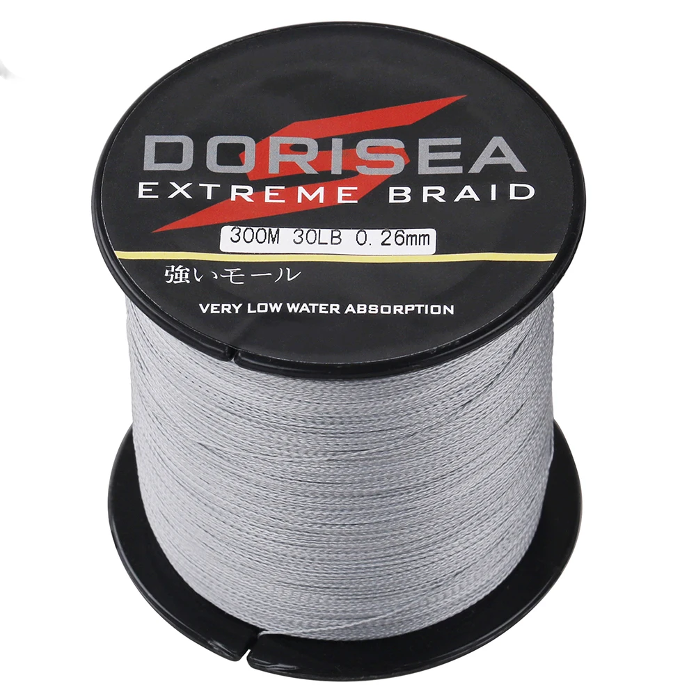 DORISEA-Hilo de pescar trenzado, multifilamento 300 PE, 4 hebras, 330 M/100% yardas