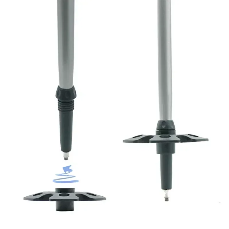 1 Uds Trekking campamento al aire libre caminata palo nórdico bastón copo de nieve cesta barro arena nieve esquí reemplazar Alpenstock - imagen 3