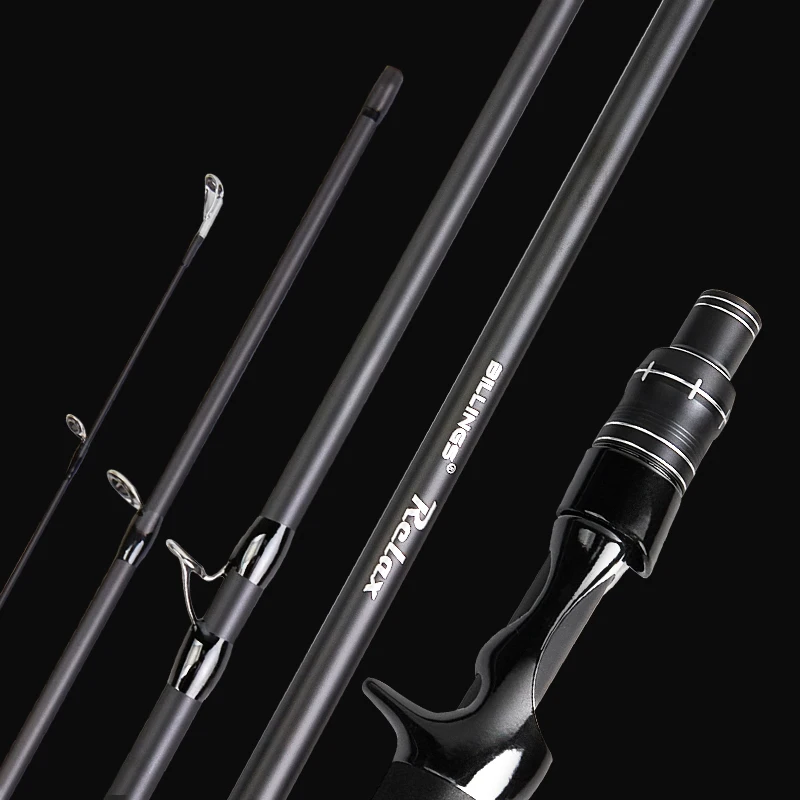 BILLINGS RELAX Caña de pescar de viaje portátil de 5 secciones, caña de pescar giratoria/baja de fibra de carbono ultraligera con mango de EVA - imagen 4