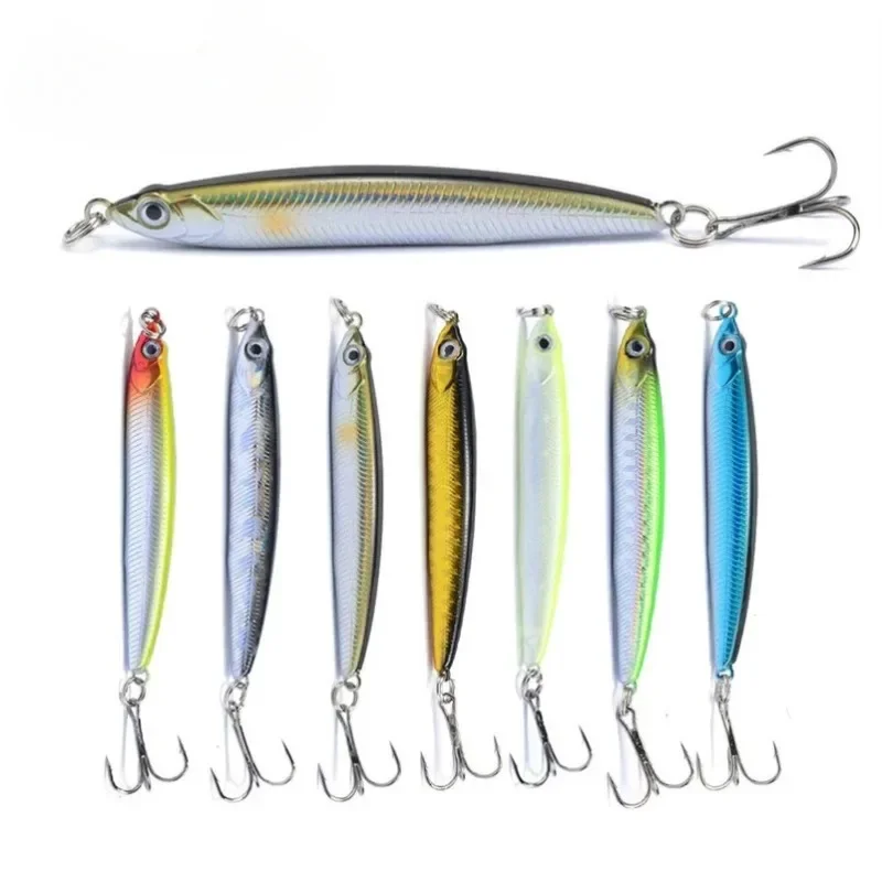 Cebo artificial de alta calidad para pesca de Lucio, lápiz de hundimiento, fundición larga, pececillo, 1 parte, 7cm, 10g - imagen 2