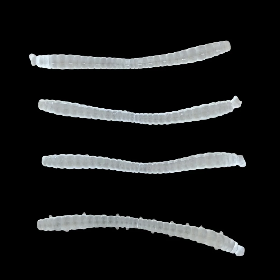 Swolfy 20 unids/pack 5,8 cm 0,5g señuelo de pesca luminoso de PVC cebo de lombriz aparejos de pesca brillantes accesorios de pesca - imagen 5