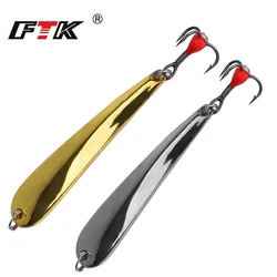 FTK Jig de metal para pesca en hielo – Cuchara giratoria lucio