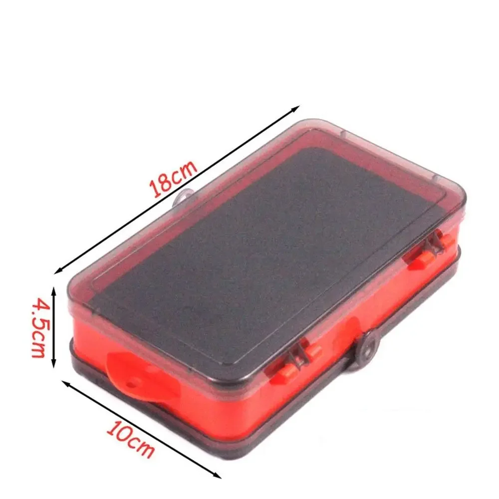 Caja de cebo dividida de doble cara portátil, juego de anzuelos con cabezal de anzuelo de manivela, señuelo con cabeza de anzuelo de pesca, cebo suave, almacenamiento de accesorios de equipo de pesca - imagen 2