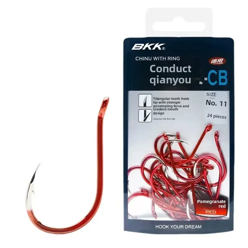 BKKBlack-anzuelo de diente triangular de diamante, equipo de pesca para pesca en el mar, accesorios de lubina de boca grande, boca curva puntiaguda y puntiaguda - imagen 5