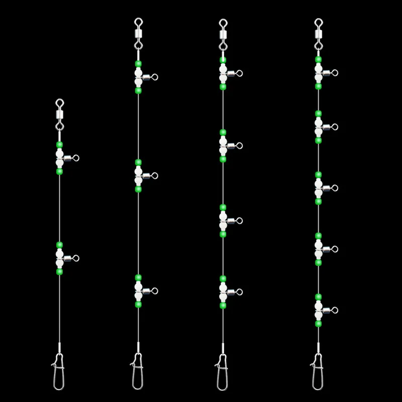 NUNATAK 304 broches de cuerda de acero inoxidable conector de pesca fuerte grupo de pesca luminoso juego de sedal de pesca barco de mar broche de pesca - imagen 2