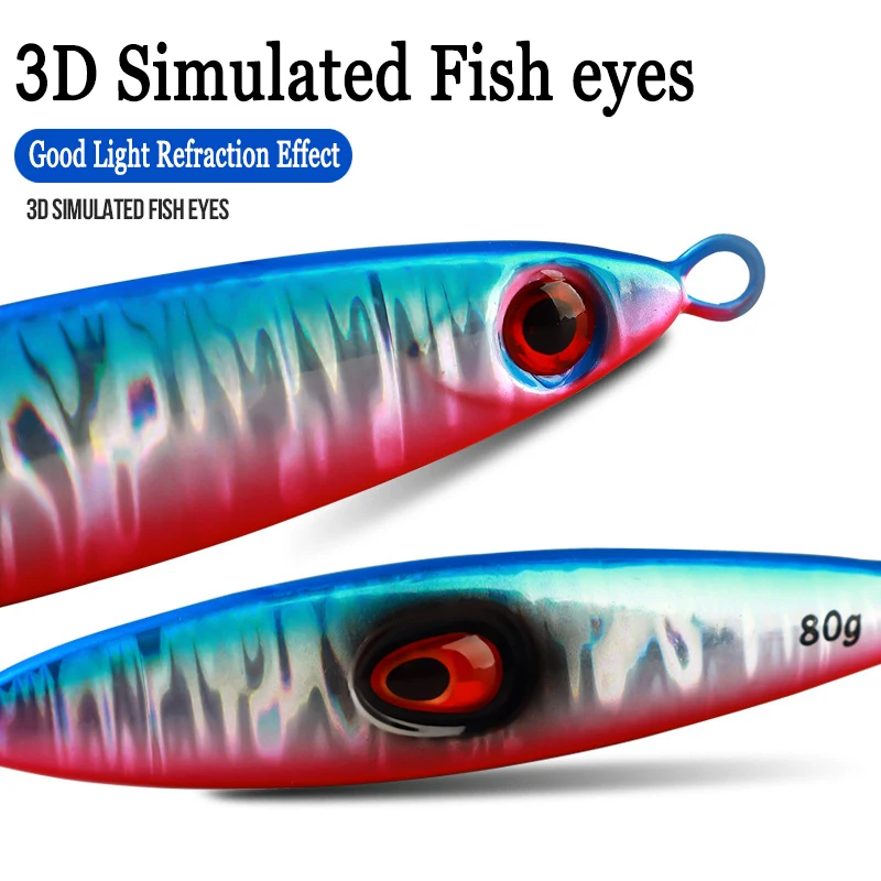 ZUKIBO mar pesca Jigs señuelo 20g 40g 60g 80gSlow Jigging Metal Jig señuelo cuchara Artificial cebo duro para aparejos de pesca de mar señuelos señuelo de pesca，señuelos de pesca en mar，señuelos de pesca ，pesca - imagen 4