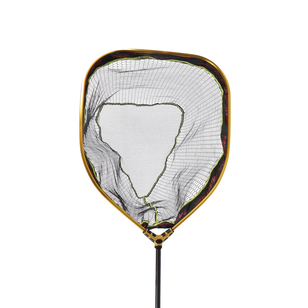 MIFINE Red de mano de aterrizaje de peces, Red de recubrimiento de pegamento, varilla telescópica con marco de aleación de aluminio, accesorios de Camping de pesca, 56CM - imagen 3