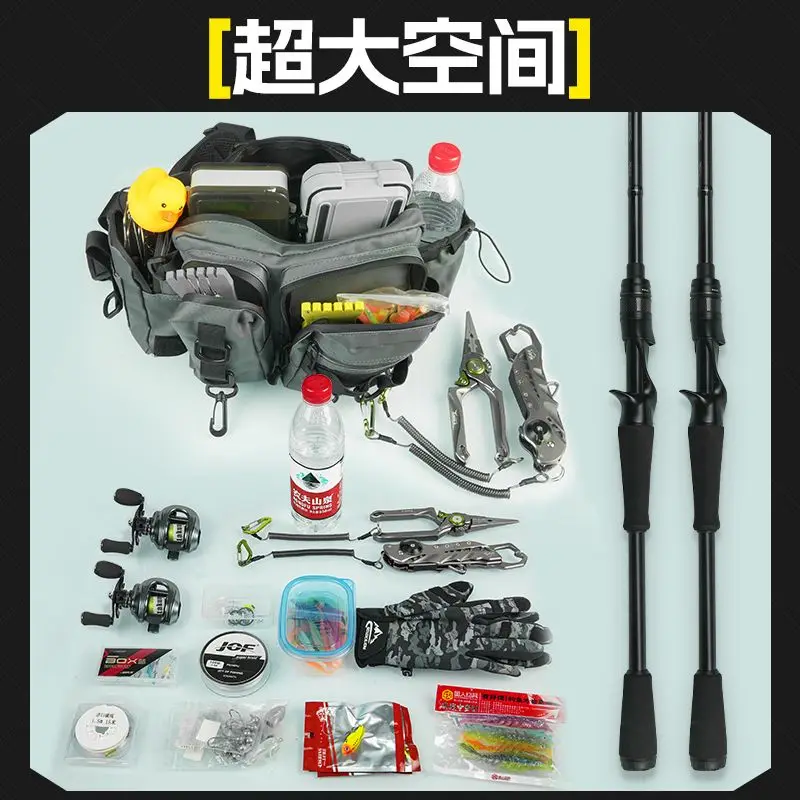 Bolsa de pesca impermeable bandolera multifuncional para equipo - imagen 2