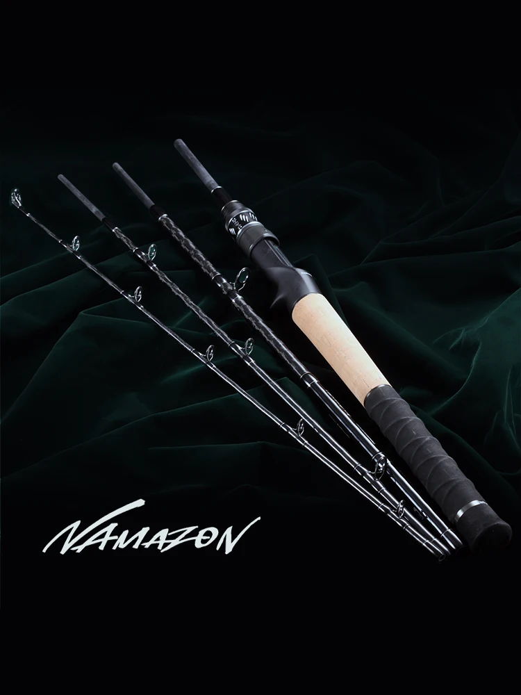 Tailwalk NAMAZON nueva caña de pescar giratoria señuelo de carbono portátil multi-sección pez grande caña de pescar de uso General - imagen 4