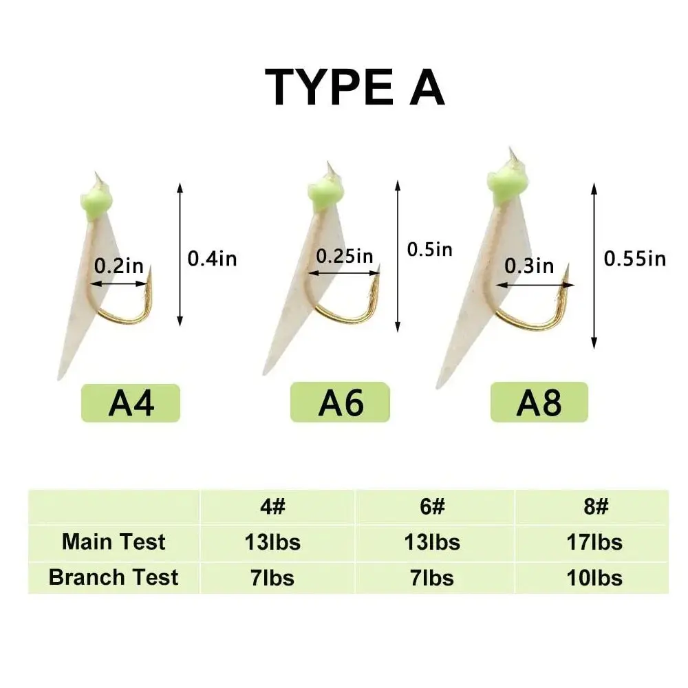 Anzuelos de cebo para pesca, anzuelos con cadena giratoria a presión para agua dulce y salada, 200 paquetes - imagen 2