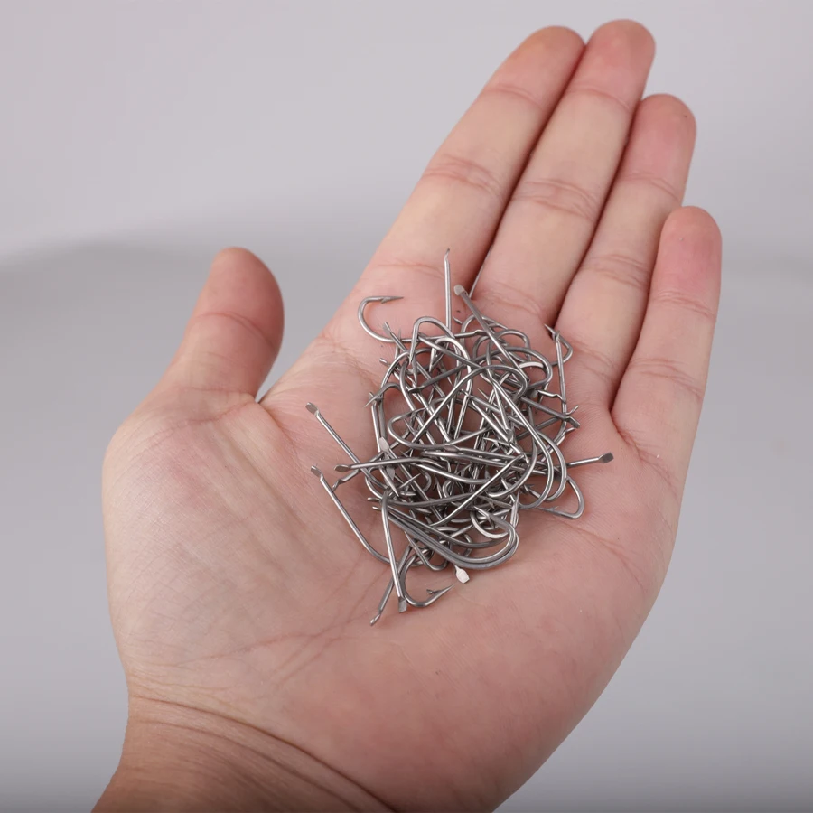 FTK-anzuelos de Pesca de bronce y acero al carbono, accesorios de Pesca de carpa redondos planos, cabeza de plantilla con púas, 1 #-11 #, 50 unidades por lote - imagen 5