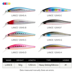 Tsurinoya 125HS – Wobbler sinking para agua salada