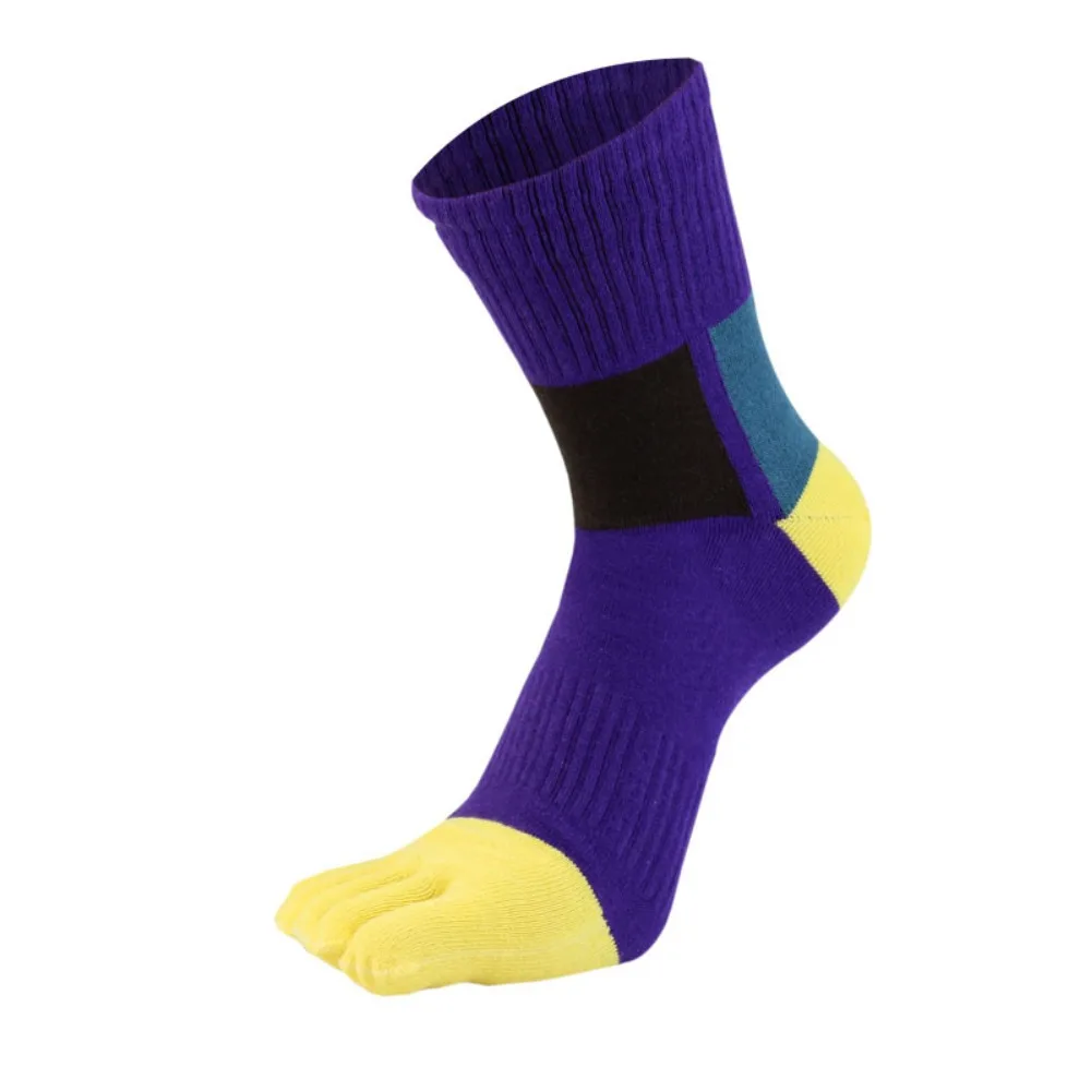 Fibra deportiva antibacteriana EU 38-44 algodón orgánico con dedos de los pies calcetines de cinco dedos calcetines de sudor calcetines de vestir con dedos de los pies - imagen 3