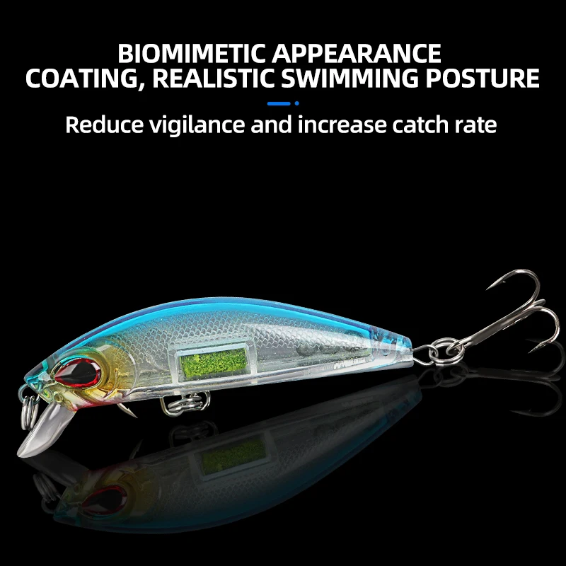 Cebo de pesca de pececillo luminoso con ojos 3D, señuelo biónico Artificial para pesca nocturna - imagen 3