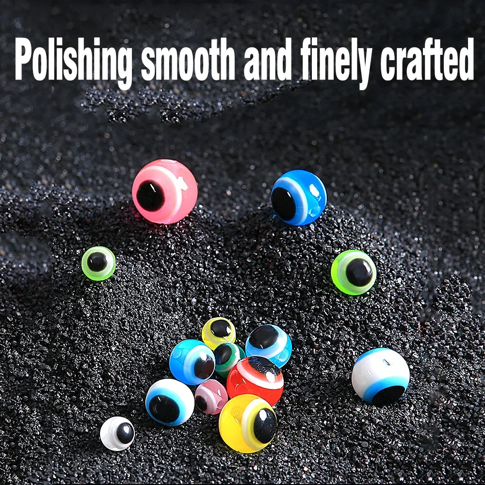 Cuentas de ojo de pez de 4mm/5mm/6mm/8mm/10mm, mezcla de colores luminosos, aparejos de Carolina, aparejos de taxis, cuentas de pesca, Kit DIY, aparejos de pesca de lubina - imagen 5