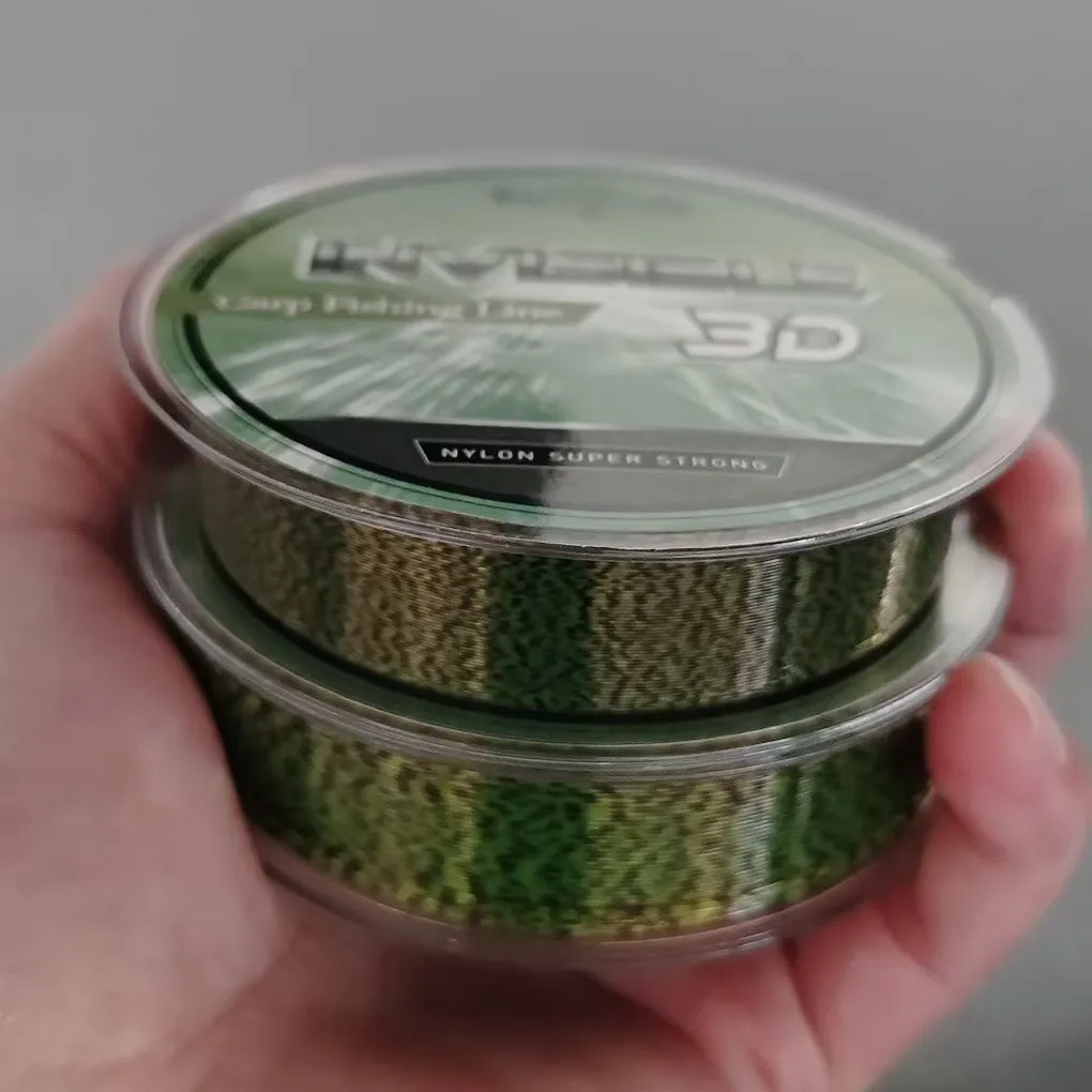 Línea de pesca Invisible recubierta de fluorocarbono, monofilamento biónico de nailon, 100M, 150M, 200M, accesorios de pesca de carpa moteados - imagen 4