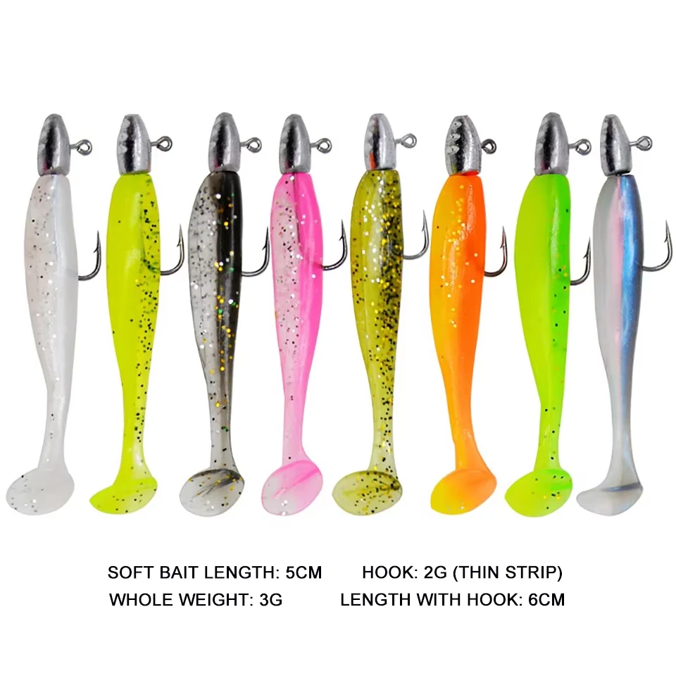 Señuelos Swimbait de vinilo – Cola en T para lubina y lucio - imagen 2