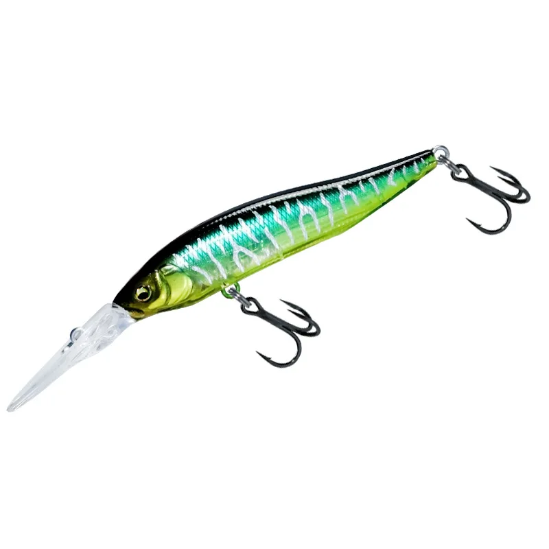 MUKUN fuerte 75S Ultra larga fundición hundimiento Minnow 75mm 8,5g alta resistencia agua salada lubina cebos duros artificiales - imagen 4