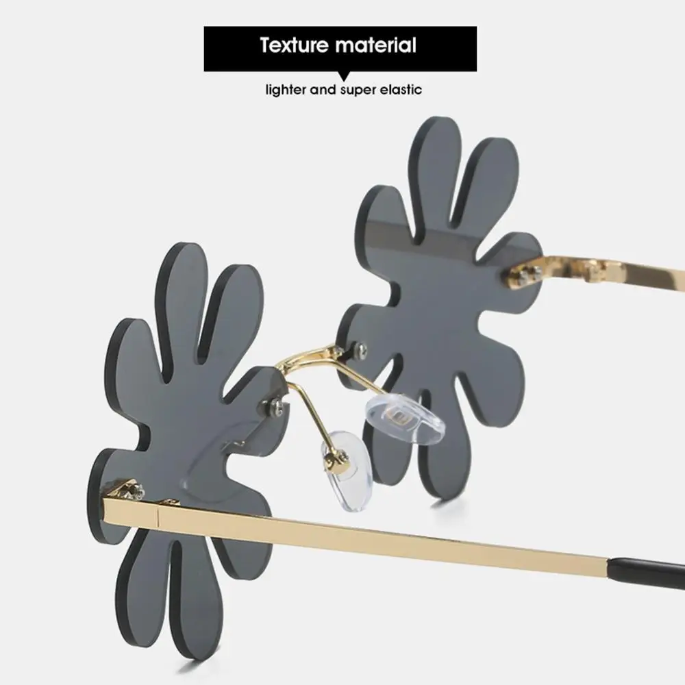 Gafas de sol con forma de floral elegantes y livianas con un diseño elegante