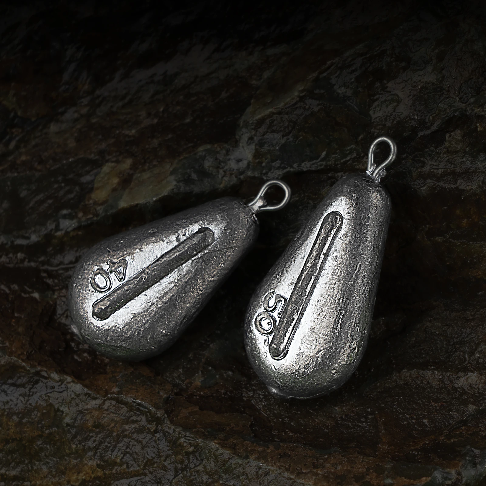 THKFISH-juego de pesas de pesca de 5/10 piezas, 30-120g, sin rollo, corazón de oliva, plomo redondo dividido, plomo, plomo - imagen 4