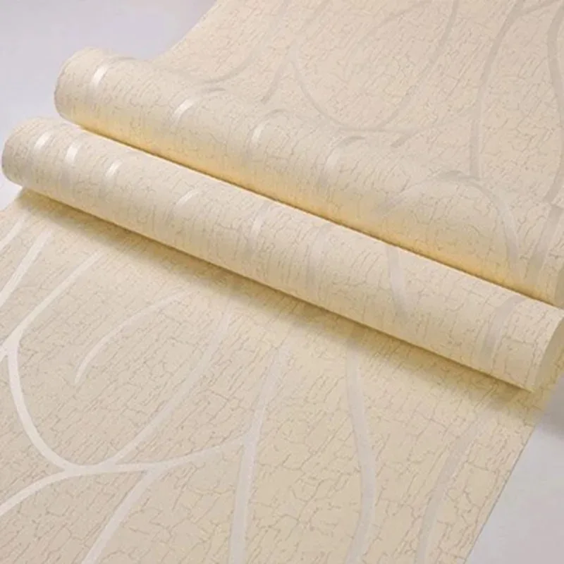 Papel tapiz de fondo de TV estereoscópico 3D, tela no tejida europea, papel tapiz para dormitorio y sala de estar, curva a rayas moderna Simple - imagen 2