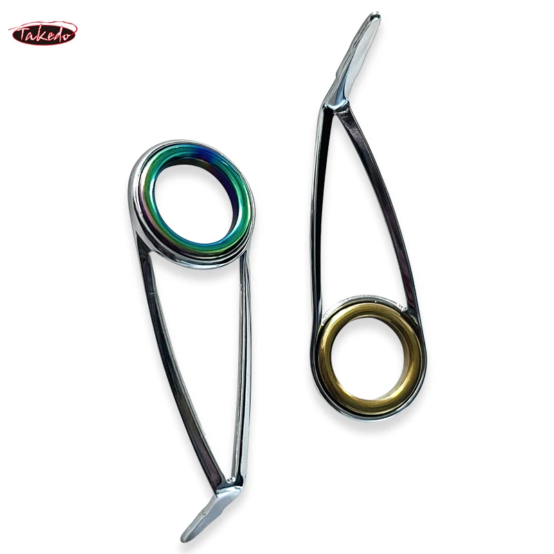 TAKEDO TN20 9 Uds guías de caña de pescar juegos de ojos anillos de cerámica de acero inoxidable Kit de reparación de caña accesorios de repuesto giratorios - imagen 2