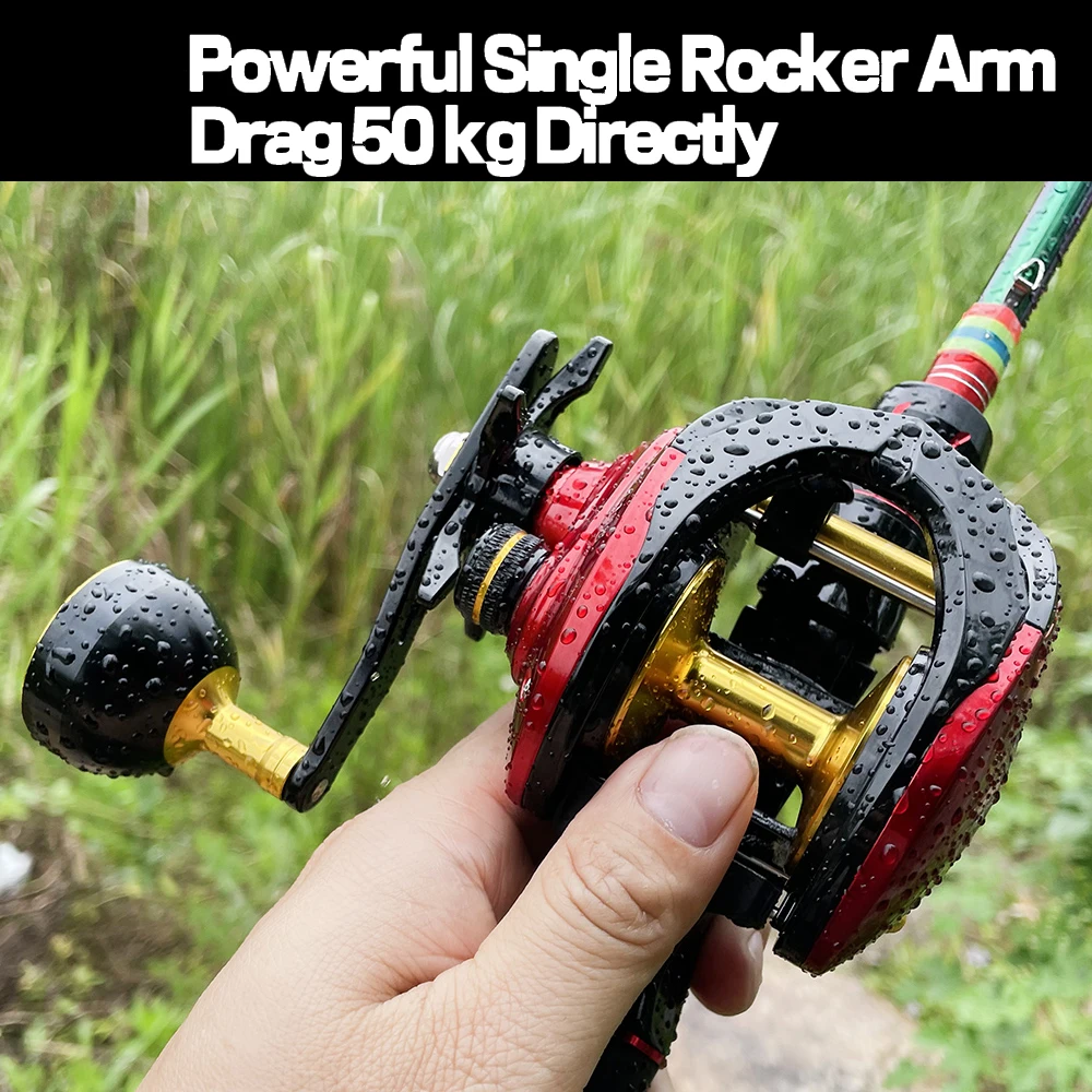 Carrete de pesca de Baitcasting, bobina de fundición profesional, marco de carbono de alta calidad, peso ligero, 15kg - imagen 5