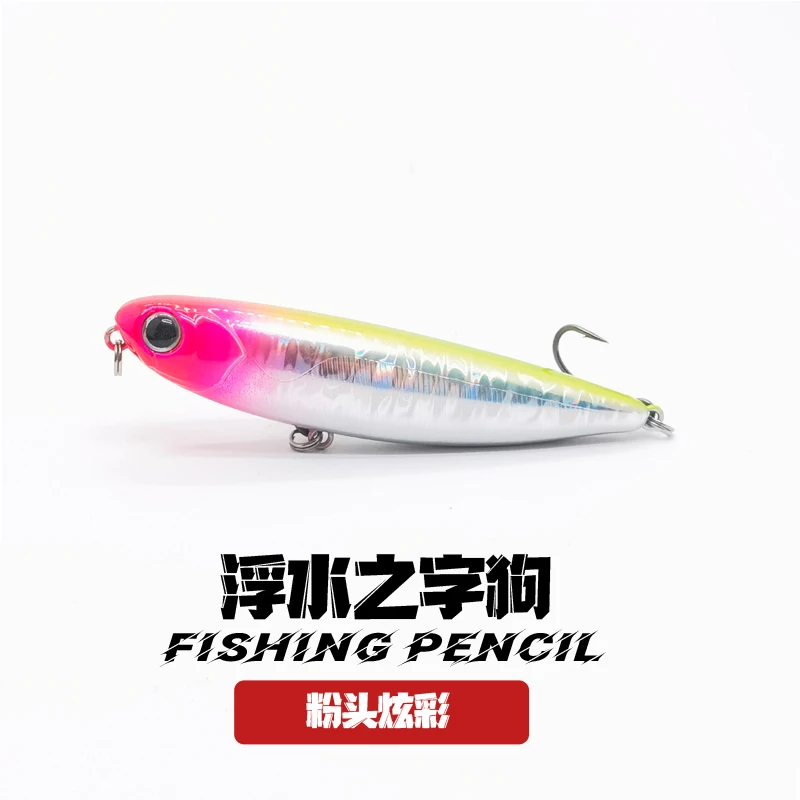 Señuelo de pesca con lápiz Topwater, 60/85mm, 6/12g, cebo flotante de superficie, señuelos de agua superiores para aparejos alimentadores de Lucio y lubina - imagen 3