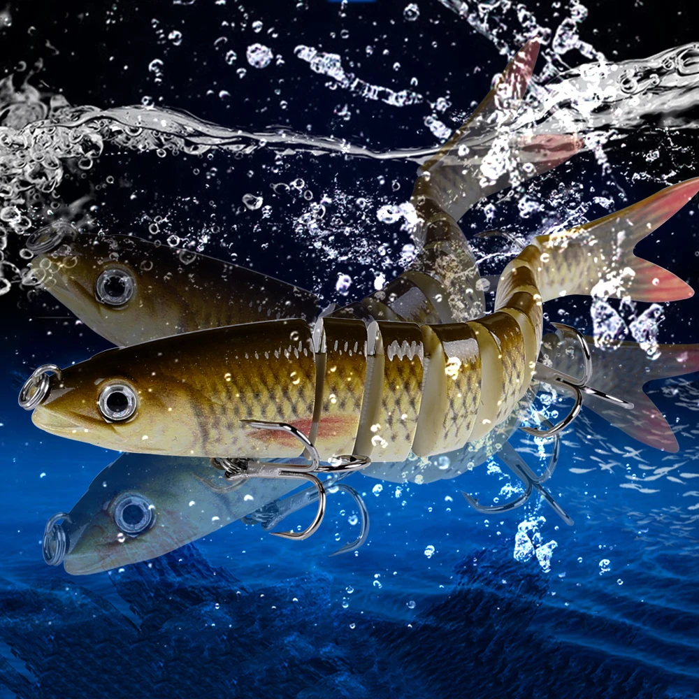 CCLTBA-Señuelos de Pesca de lubina que se hunden, Swimbait articulado, aparejos de cebo de trucha, señuelo Wobbler para pesca, 10cm, 10g - imagen 3