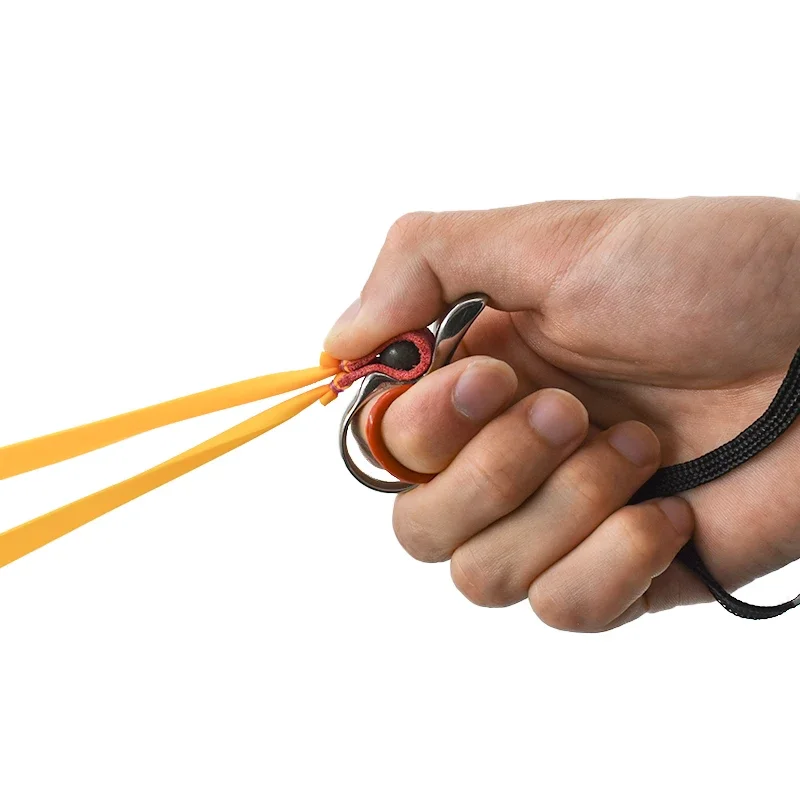Tirachinas de acero inoxidable para caza al aire libre, dardo de pescado, herramienta de liberación de arco y flecha, accesorios, anillo de tirachinas para proteger los dedos - imagen 5