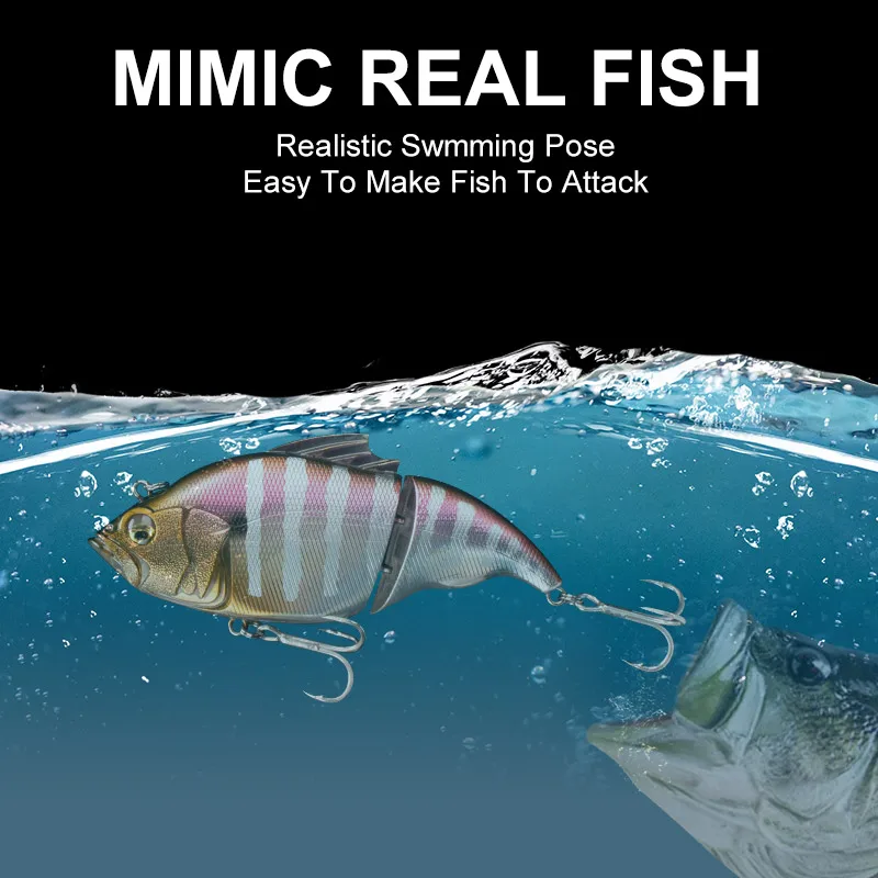 LEYDUN nuevas Señuelos de pesca vibratorios flotantes 115mm 41g sin labios buenos nimbaits multiarticulados cebos duros de lubina de agua salada Wobbler de hielo - imagen 4