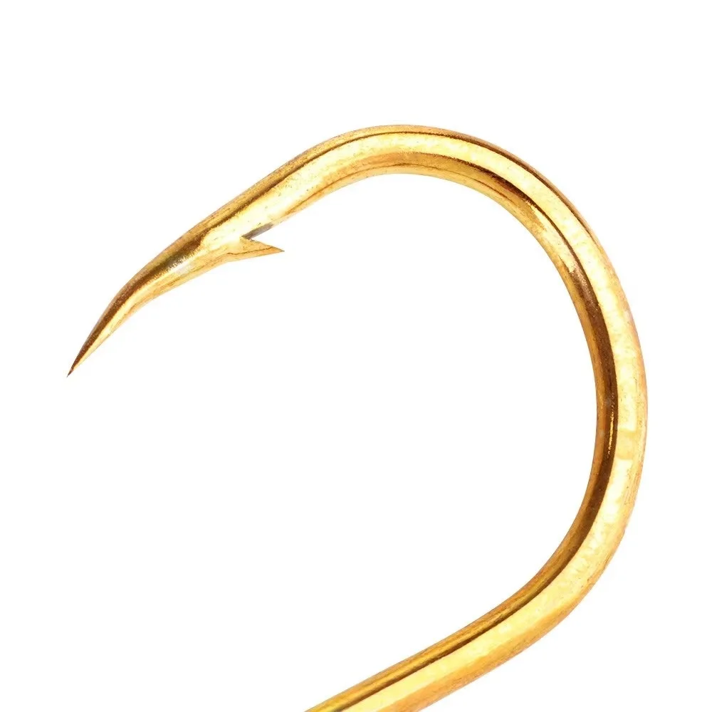 NGB 2 uds anzuelo de pesca de mar de acero rico en carbono ayuda 5/0-12/0 #   Ganchos de asistencia con plantilla de púas con accesorios de cuerda trenzada - imagen 4