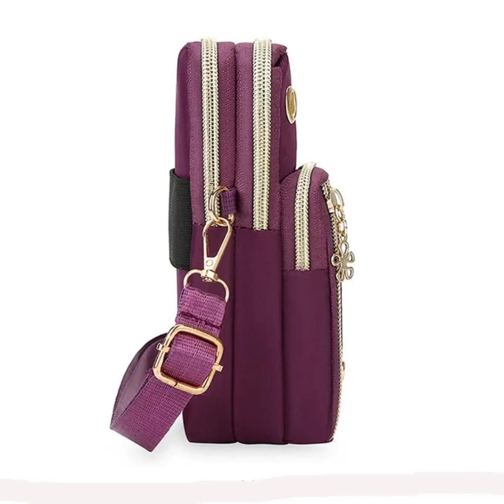 Mini bolso Oxford portátil para teléfono, bandolera de viaje impermeable multicapa, bolso con cremallera, bolsas para brazo deportivo - imagen 3