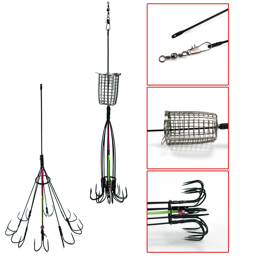 MNFT Potera luminosa para calamar – Señuelo con jaula para cebo - imagen 5