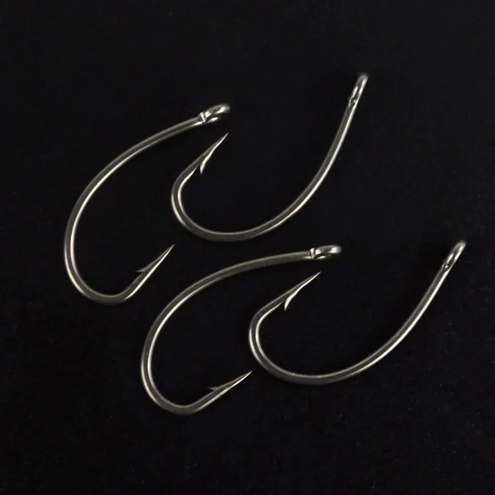 Hirisi-anzuelo de pesca con púas de acero inoxidable, 15 piezas, recubierto de PTFE, alto carbono, con ojo, accesorios de pesca de carpa, X501 - imagen 3