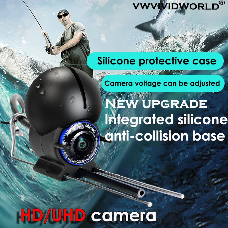 Nuevo buscador de peces Visual con función de visión nocturna, cámara de pesca subacuática ultraclara de 220 °, batería de larga duración, 1 Juego - imagen 4