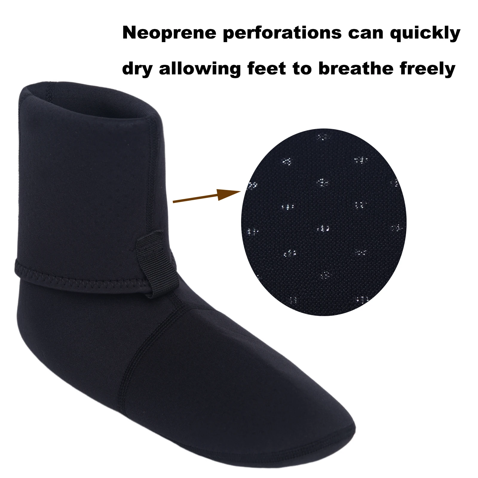 Calcetines para vadear de neopreno de 3 mm para pesca con mosca: calcetines para vadear húmedos resistentes a la abrasión y cómodos - imagen 4