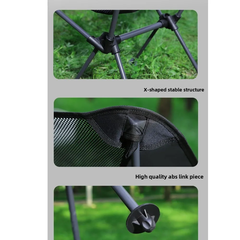 Silla plegable ultraligera portátil para exteriores, silla ergonómica desmontable para acampar, cómoda silla de playa para jardín