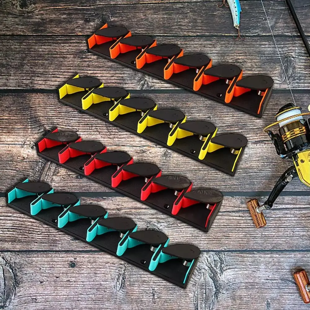 Soporte para caña de pescar de montaje en pared con capacidad de 6 cañas, fácil de instalar, estante de almacenamiento ajustable para caña de pescar, ahorro de espacio, resistente al desgaste - imagen 3