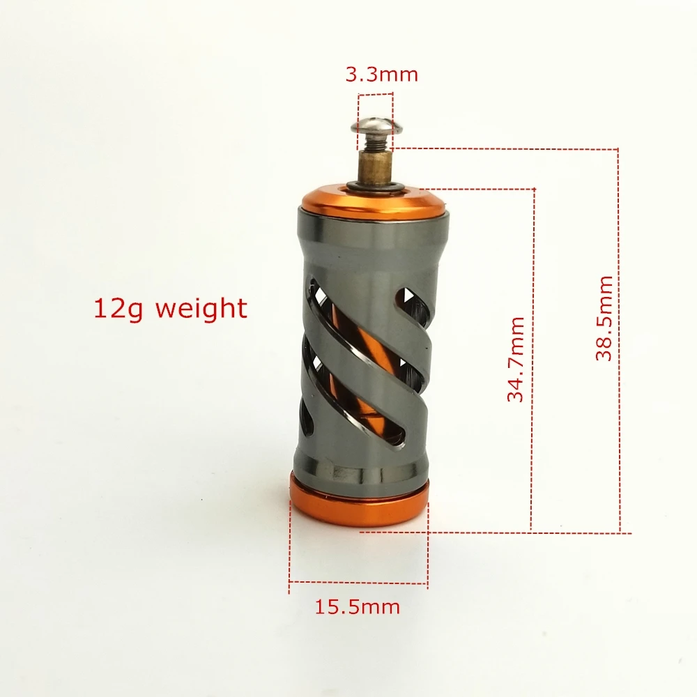 Mango de carrete de pesca DIY, piezas de rueda de fundición de fibra de carbono, balancín de metal, pastilla de agarre hueco, accesorio de pesca, pieza de repuesto de carrete fijo - imagen 5