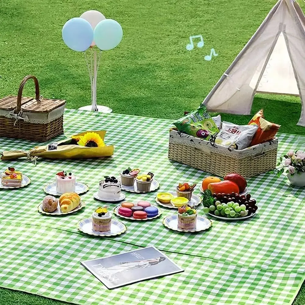 Estera de Picnic de diseño plegable fácil de limpiar, tela impermeable, estera portátil antideslizante, tela gruesa, estera impermeable a prueba de arena para barbacoa - imagen 5