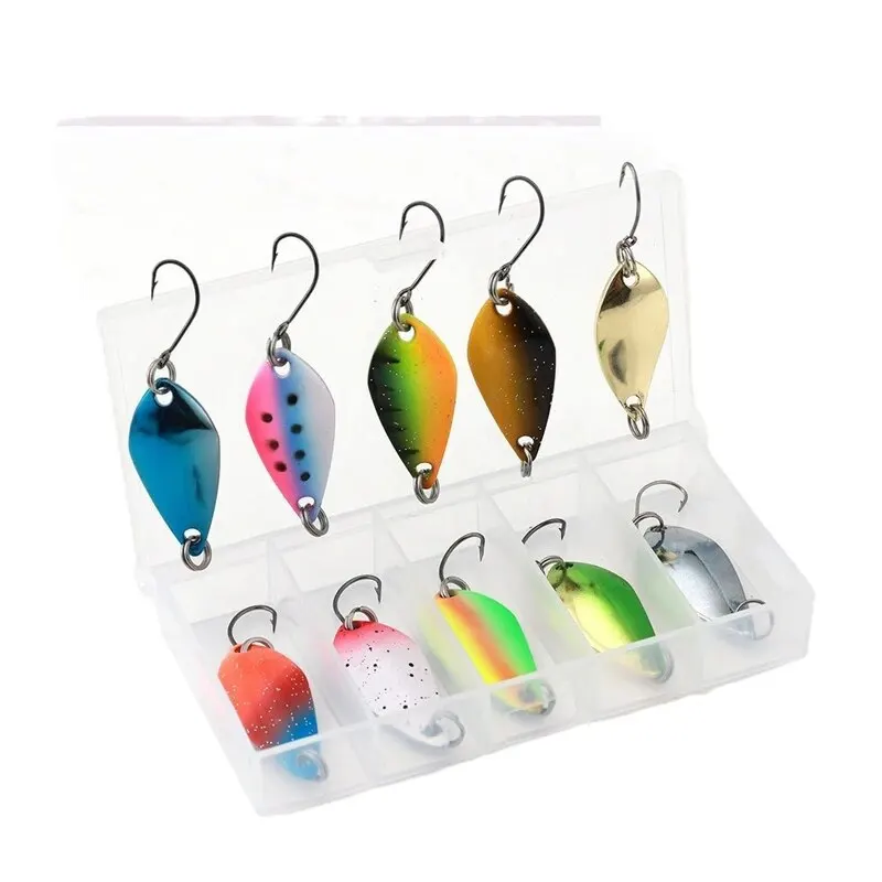 Kit de pesca de 2,5g/3,5g/5g, plantilla, cuchara, señuelo, juego de cebo, Spinner de Metal duro, cuchara Wobbler, trucha, lubina, equipo de pesca, señuelo, cuchara, cebo - imagen 5