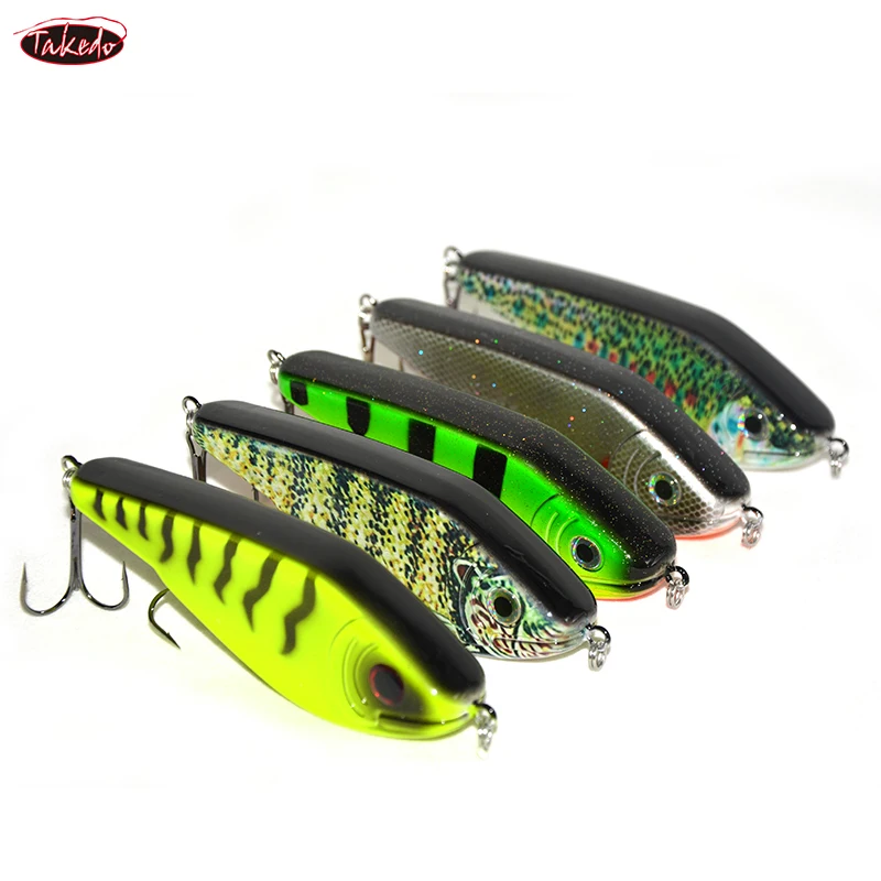 TAKEDO 12CM 51G Señuelos de pesca artificiales que se hunden Wobblers Pike Crankbait, sonajero VIB Jerk Bait - imagen 2