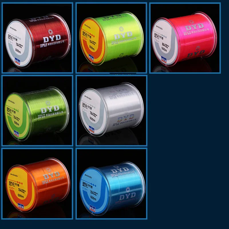Línea de pesca de nailon de 500M de alta calidad, línea de pesca monofilamento japonés súper fuerte, accesorios de pesca para lubina, carpa y pescado - imagen 5