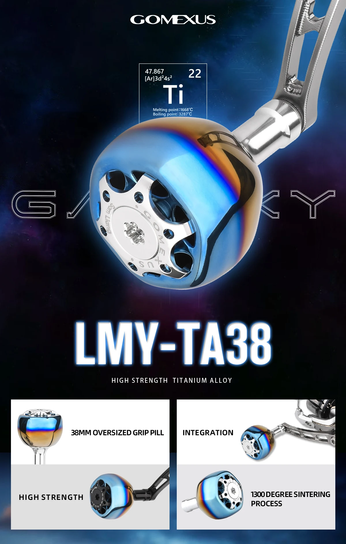 Mango de alimentación GOMEXUS LMY-TA38S para Shimano Stradic FL FM Stella Vanford Vanquish Nasci Twinpower 1000-5000 mango de carrete giratorio - imagen 5